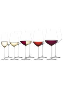 Gl&auml;ser-Set ZWIESEL GLAS "Wein- und Champagnergl&auml;serset VUELO 10er Set transparent", bunt (transparent), B:2cm H:2cm, Glas, Trinkgef&auml;&szlig;e, Gl&auml;ser-Set, Sp&uuml;lmaschinengeeignet