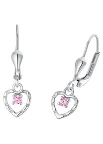 Paar Ohrh&auml;nger Amor "9209620", rosa (silberfarben,rosa, rosa), Ohrringe, M&auml;dchen, Silber 925 (Sterlingsilber), Paar Ohrh&auml;nger, mit Zirkonia (synth.)
