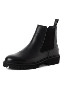Chelseaboots Tamaris, Herren, Gr. 45, schwarz, Rindsleder, Basic, Schuhe Chelseaboots, Stiefelette mit praktishcem Innenrei&szlig;verschluss, f&uuml;r Herren
