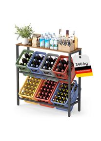 M&Ouml;BELIX M&ouml;belix , Braun, Schwarz , Metall, Holzwerkstoff , 3 F&auml;cher , 70.4x117.3x40 cm , h&ouml;henverstellbare F&uuml;&szlig;e ,