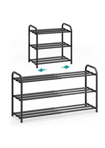 M&Ouml;BELIX M&ouml;belix , Schwarz , Metall , 3 F&auml;cher , 44.5x47.7x25 cm , erweiterbar, stehend ,