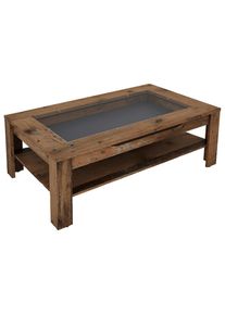Mid.you , Braun , Glas, Holzwerkstoff , 1 Schublade(n) Schubladen , rechteckig , 67x43x110 cm , FSC MIX , einfacher Aufbau ,