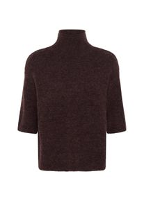 Strickpullover Kaffe "Damen Strickpullover KAsigne", Damen, Gr. XL, braun (fudge melange), Obermaterial: 46% Nylon NY. 38% Polyacryl PAN. 10% Wolle mw. 4% Alpaka WP. 2% Elasthan EL., Pullover Strickpullover