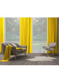 Vorhang WIRTH "Dim out", gelb, B:142cm H:235cm, Polyester, Gardinen, Vorhang, nach Ma&szlig;