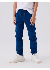 name it "NKMSWEAT f&uuml;r Jungen mit verstellbarem Bund und Kordelzug" unifarben, casual, regular fit, Baumwollmix, Rundhals