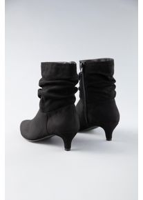Stiefelette ANISTON SHOES, Damen, Gr. 38, Textil, schwarz, Microfaser, Textil, Veloursleder, Schuhe Stiefelette, Ankleboots mit slouchy Schaft und Rei&szlig;verschluss, Topseller
