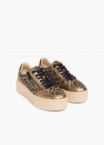 Sneaker Marco Tozzi con dettagli animalier, Oro, Taglia 38, bonprix