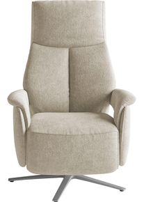 Sit & More TV-Sessel SIT & MORE "TV Lazy", beige (silber), B:75cm H:117cm T:85cm, 100% Polyester, Sessel, TV-Sessel, mit Herz-Waage-Positon und 3 Motoren