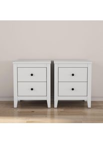 Nachtkommode OTTO HOME "Borkum Sideboard Anrichte mit 6 Schubladen Landhaus wei&szlig;", wei&szlig;, B:50cm H:62cm T:40cm, Sideboards, Nachtkommode, Nachttisch Set mit je 2 Schubladen, Beistelltisch, Topseller