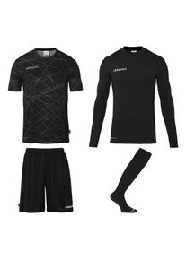 Sportanzug Uhlsport "Torwart-Sets Prediction Kids", M&auml;dchen, Gr. 140, schwarz, Obermaterial: 100% Polyester Pol. recyc.., Sportanz&uuml;ge Sportanzug