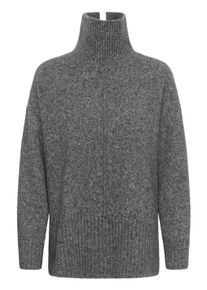 Strickpullover Soaked in Luxury "Damen Strickpullover SLBean", Damen, Gr. S, grau (grau melange), Obermaterial: 35% Wolle mw. 35% Polyester PES. 24% Polyamid PA. 6% Elasthan EL., Pullover Strickpullover