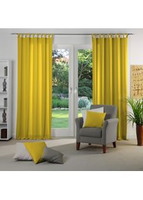 Vorhang WIRTH "Dim out", gelb, B:142cm H:155cm, Polyester, Gardinen, Vorhang, nach Ma&szlig;