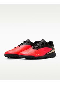 Fu&szlig;ballschuh Nike "Phantom 6 Low Club", Herren, Gr. 47, rot (bright crimson, blur, schwarz), Synthetik, Schuhe Fu&szlig;ballschuh, f&uuml;r harte Untergr&uuml;nde wie Asche, Turf und Kunstrasen