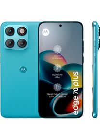Motorola Smartphone "edge 70 plus 256GB", Energieeffizienz: A, blau (pantone milky blau), 256 GB, Mobiltelefone, Smartphone