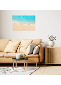 Wandsticker queence "Beach", blau (t&uuml;rkis), B:150cm H:90cm T:0,1cm, Folie, Wandtattoos, Wandsticker, Selbstklebend, kinderleichte Anbringung