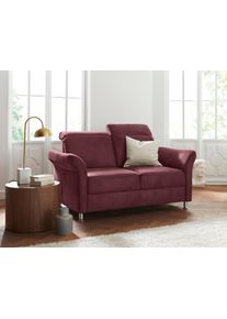 Sit & More 2-Sitzer SIT & MORE "Darwin", rot (bordeaux), B:159cm T:96cm, Sofas, 2-Sitzer, inklusive Federkern, wahlweise mit Kopfteilverstellung