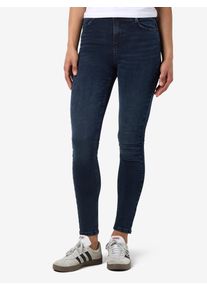 Skinny-fit-Jeans Noisy may "NMSENDIE HW AUTHENTIC SKINY AZ445DB NOOS", Damen, Gr. 29, L&auml;nge 32, blau (dunkelblau denim), Denim/Jeans, Obermaterial: 98% Baumwolle, 2% Elasthan, unifarben, skinny fit, Jeans Skinny-fit-Jeans