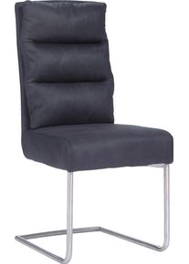 Stuhl Home Affaire "Calvia", grau (anthrazit, silberfarben), B:44cm H:62cm T:99cm, Metall, St&uuml;hle, Stuhl