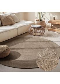 Teppich Hanse Home "Rangpur Juteteppich, in rund und oval", braun, B:100cm H:10mm L:100cm, Jute, Teppiche, Teppich, handgewebt, 100% Jute, Natur, Wohnzimmer, Flur, Boho, Skandi