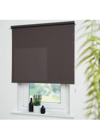 Seitenzugrollo Liedeco "Uni" Gr. 7, braun (cappuccino), B:142cm H:180cm, Polyester, Rollos, Seitenzugrollo, Montage ohne Bohren zum Klemmen mit separatem Klemmtr&auml;ger m&ouml;glich