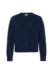 Strickpullover Saint Tropez "Damen Strickpullover TabanaSZ", Damen, Gr. M, blau (night sky), Obermaterial: 55% Polyester Pol. recyc.. 35% Polyester PES. 5% Wolle mw. 5% Elasthan EL., Pullover Strickpullover