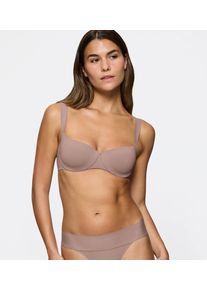 Balconette-BH Triumph "Body Make-Up Illusion", Damen, Gr. 80, Cup E, beige (chocolate mousse), Microtouch, Obermaterial: 49% Polyamid, 36% Polyester, 15% Elasthan, unifarben, Basic, BHs Balconette-BH, Komfort B&uuml;gel, gef&uuml;ttert, seidenweiche Microfaser, atmungsaktiv