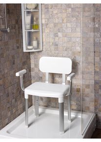 Dusch- und Badhocker Bischof "Splash Comfort Xtra", wei&szlig; (wei&szlig;, silberfarben), B:51cm, Duschhocker, Dusch- und Badhocker, h&ouml;henverstellbar, T&Uuml;V-GS
