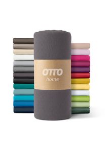 Spannbettlaken OTTO HOME "PAPRIKA Microfaser-Jersey und warme Fleece-Qualit&auml;t", grau (anthrazit), B:140cm L:200cm, Microfaser-Fleece, Obermaterial: 100% Polyester, Bettlaken, Spannbettlaken, Bettlaken Laken Spannbettuch, schnelltrocknend