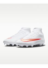 Fu&szlig;ballschuh Nike "Mercurial Superfly 11 Club MG", Herren, Gr. 42,5, wei&szlig;, blur, bright crimson, Synthetik, Textil, Schuhe Fu&szlig;ballschuh, f&uuml;r Rasen und Kunstrasen neuer Generation speziell feste B&ouml;den