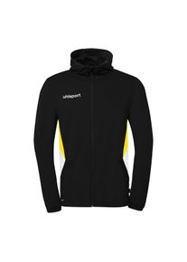 Trainingsjacke Uhlsport "Trainingsjacke Equipe 29 Multi Hood Kids", Jungen, Gr. 152, schwarz (schwarz, wei&szlig;, limonengelb), Obermaterial: 100% Polyester Pol. recyc.., Jacken Trainingsjacke