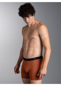 Boxer TRIGEMA "TRIGEMA Bequeme Pants mit Webgummibund", Herren, Gr. XXL, 1 Stk., braun (zimt), 95% Baumwolle, 5% Elasthan, Unterhosen Boxer