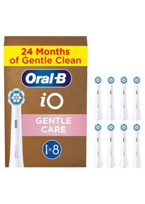 Aufsteckb&uuml;rsten Oral-B "iO Sanfte Reinigung", wei&szlig;, Zahnb&uuml;rstenk&ouml;pfe, 8 Stk., Aufsteckb&uuml;rsten, fortschrittliche Plaque-Entfernung, f&uuml;r empfindliches Zahnfleisch