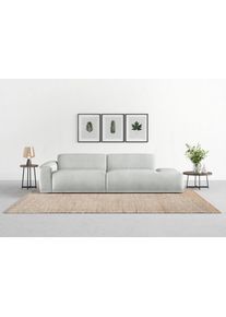 Big-Sofa Trendmanufaktur "Braga, mit hochwertigem Kaltschaum, Megasofa, Japandi-Design", silber, B:277cm H:72cm T:107cm, 100% Polyester, Sofas, Big-Sofa, modernes Big-Sofa, Couch mit hohem Sitzkomfort, 277/72/107 cm (B/H/T)