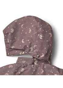 Outdoorjacke Wheat "Jacket Petra", M&auml;dchen, Gr. 122, braun (9675 plum truffle stars), Web, Obermaterial: 100% Polyester, gemustert, A-Linie Po-bedeckend, elastischer Bund, Jacken Outdoorjacke, Kunstfaser, wasserdicht, atmungsaktiv und leicht wattiert