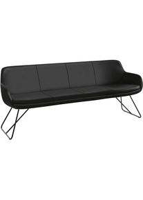 Essbank Musterring "Tavia", schwarz (schwarz, schwarz), B:200cm H:87cm T:66cm, Sitzb&auml;nke, Essbank, Schlittengestell in drei Ausf&uuml;hrungen, Breite 180, 200 oder 220 cm