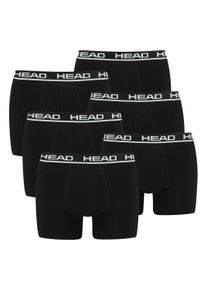 Boxershorts Head "Boxershort Basic Boxer 6P 6er Pack", Herren, Gr. L, schwarz, Obermaterial: 95% Baumwolle CO. 5% Elasthan EL., Unterhosen Boxershorts