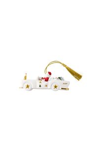 Villeroy & Boch Weihnachtsfigur VILLEROY & BOCH "Ornament Cadillac 2026 Christmas Classics 5,3 x 11,7 x 4,8 cm wei&szlig;-gold", wei&szlig; (wei&szlig;, gold), B:11,7cm H:4,8cm T:5,3cm, Dekofiguren, Weihnachtsfigur, Nur Dekoration