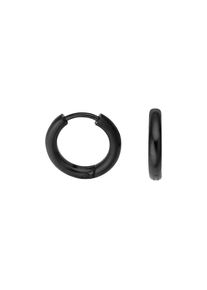 Paar Creolen Firetti "Schmuck Geschenk Edelstahl Ohrschmuck Ohrringe", schwarz, Ohrringe, Damen, 15mm, Edelstahl, Paar Creolen