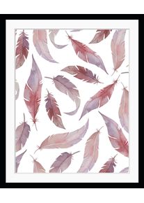 Bild queence "Fridolin", grau (farbe rahmen: schwarz, farbe bild(er): grau), B:30cm H:40cm, Acrylglas, Holz, Papier, Bilder, Bild, HD Premium Poster-Druck inkl. Holzrahmen