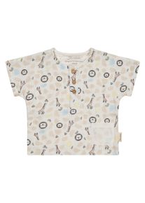Kurzarmshirt Sterntaler "Hemd Safari", Kinder, Gr. 68, beige (ecru), Obermaterial: 100% Baumwolle CO., Shirts Kurzarmshirt