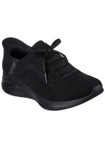 Slip-On Sneaker Skechers "ULTRA FLEX 3.0", Damen, Gr. 36, Textil, schwarz, Schuhe Slip-On Sneaker, Slipper, Freizeitschuh mit Slip Ins-Funktion f&uuml;r leichten Einschlupf