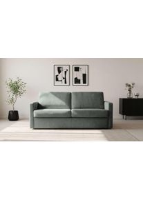 Schlafsofa OTTO HOME "GOLDPOINT 182cm, Dauerschl&auml;fer, Liegefl&auml;che 140/200 cm", gr&uuml;n (grau), B:182cm H:85cm T:100cm, 100% PES, Sofas, Schlafsofa, 3-Sitzer mit Dauerschl&auml;fer-Funktion, Bonell-Federkernmatratze