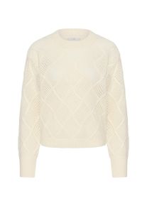 Strickpullover Kaffe "Damen Strickpullover KAgeorgia", Damen, Gr. XL, wei&szlig; (whisper wei&szlig;), Obermaterial: 60% Wolle WO. 40% Polyester PES., Pullover Strickpullover