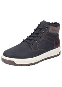 Winterboots Rieker, Herren, Gr. 46, schwarz, Lederimitat, Textil, Schuhe Winterboots, Casual-Stiefelette, Schn&uuml;rboots mit RiekerTEX-Membran