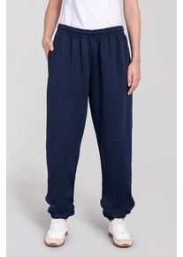 Jogginghose Fruit of the Loom "Iconic Premium Jog Pants Cuff", Herren, Gr. XL, N-Gr, blau (deep navy), Obermaterial: 70% Baumwolle, 30% Polyester, Hosen Jogginghose, melierte Optik, mit Eingrifftaschen, f&uuml;r Jugendliche und Erwachsene