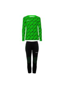 Sportanzug Uhlsport "Torwart-Sets Progressive Junior", M&auml;dchen, Gr. 128, gr&uuml;n (fluo gr&uuml;n, schwarz), Obermaterial: 100% Polyester Pol. recyc.., Sportanz&uuml;ge Sportanzug