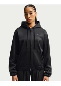Trainingsjacke Nike "W NK TF STDO FLC SPT STD FZ HD", Damen, Gr. XL, schwarz, wei&szlig;, Obermaterial: 100% Polyester, Jacken Trainingsjacke, auch in gro&szlig;en Gr&ouml;&szlig;en