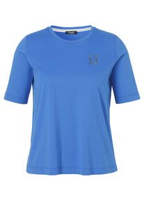 T-Shirt frapp "frapp T-Shirt", Damen, Gr. 46, blau (azur), Obermaterial: 100% Baumwolle CO., uni, regular fit, Rundhals, Shirts T-Shirt, Gro&szlig;e Gr&ouml;&szlig;en
