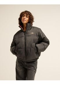 Steppjacke Billabong "COZY PUFFER", Damen, Gr. XS, schwarz (curry), Obermaterial: 100% Polyester. Futter: 100% Polyester. Wattierung: 100% Polyester, Jacken Steppjacke, sportliche Steppjacke, aus Polyester, mit Wende-Funktion