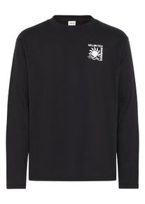 !Solid Langarmshirt SOLID "Langarmshirt SDOdani", Herren, Gr. L, schwarz (true schwarz), Obermaterial: 50% Baumwolle CO. 50% Polyester PES., Shirts Langarmshirt